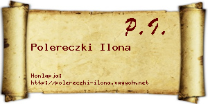 Polereczki Ilona névjegykártya